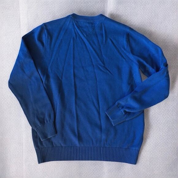 Tommy Hilfiger Colbalt Blue Cotton Knit Sweater Men Large - Picture 2 of 5